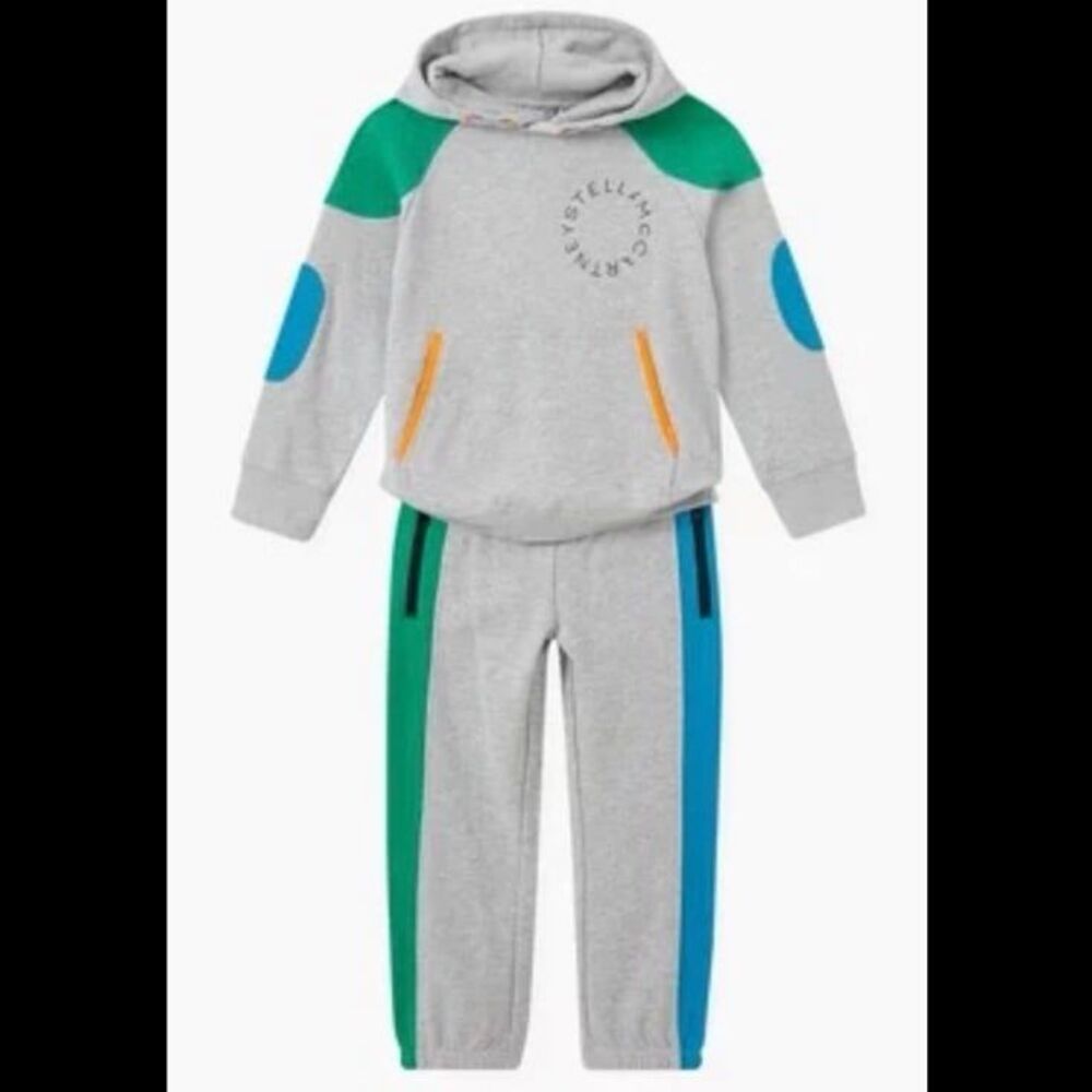 Stella McCartney Chest Logo Print Hoodie & Pants in Sustainable Cotton, 8Y